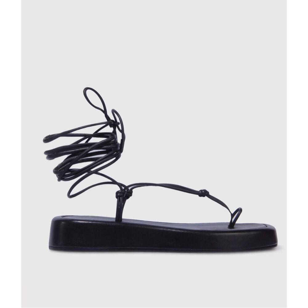 Black Suede Studio Cleo Sandal Black Size 8.5US/ 38.5EU